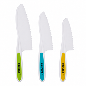 Pruchef - Set of 3 Kids Safe Cooking Knives Set - Multicolor