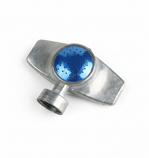 SUATOOLS - 360 Degree Zinc Alloy Mini Garden Sprinkler – Silver Blue