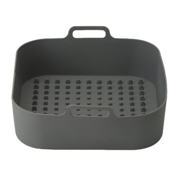 Pruchef - Non Stick Silicone Air Fryer Basket - Grey, Dotted Bottom