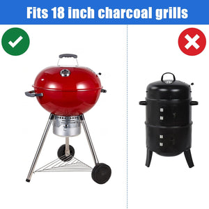 Pruchef - 44.5 cm Round Iron Fire Pit Grate for Outdoor Cooking - Grey