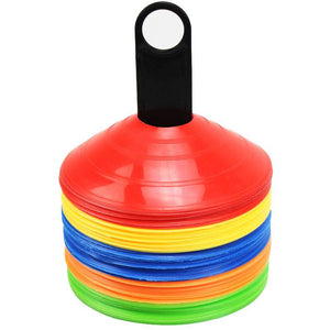 VolaFit - 50 Pcs Agility Disc Cone Set with Holder - Multi Color