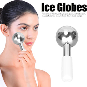 Volamor - 13.8cm Stainless Steel Luxury Face Ice Roller & Massage Tool - Silver