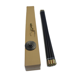 SuaTools - 12 PCS Drain Cleaning Rods Set (10 x Rods Plunger & Worm) - Black