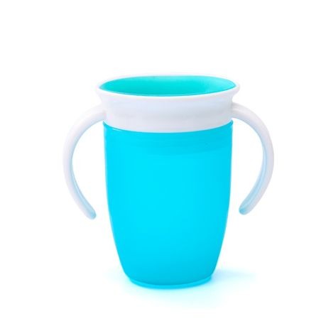 360 Degree Silicone Drinking Sippy Cup for Toddlers - 200ml - Blue