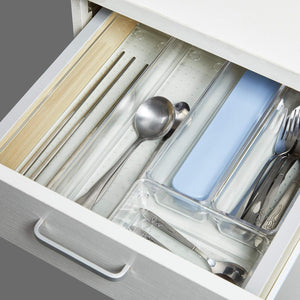 Volamor - 10 Pcs Clear Acrylic Drawer Organizer Trays for Home & Office - Transparent