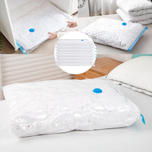 Pract Pack - 20 Pcs Reusable Vacuum Storage Seal Bags with Hand Pump - Blue