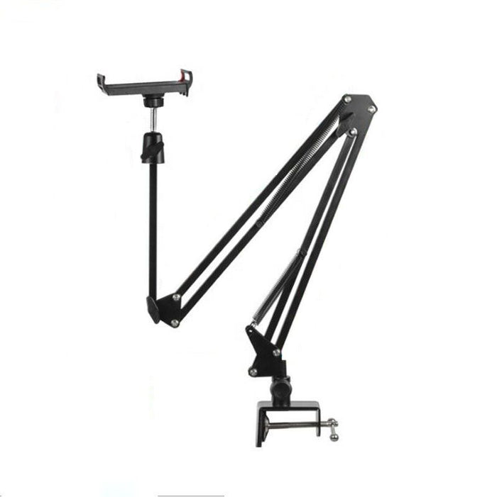 Nerdy Admin - Extendable Arm Adjustable Phone and Tablet Holder with Clamps