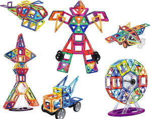 Toto Bubs - Magnetic Building Block Tiles for Kids - 124 Piece Set Default Title