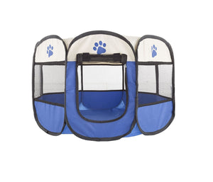 WigWagga - Large Size Portable Pet Dog Playpen and Carry Bag - Blue - 114cm Default Title