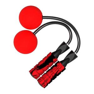 VolaFit - Weighted Tangle Free Cordless Skipping Jump Rope for Exercise Red