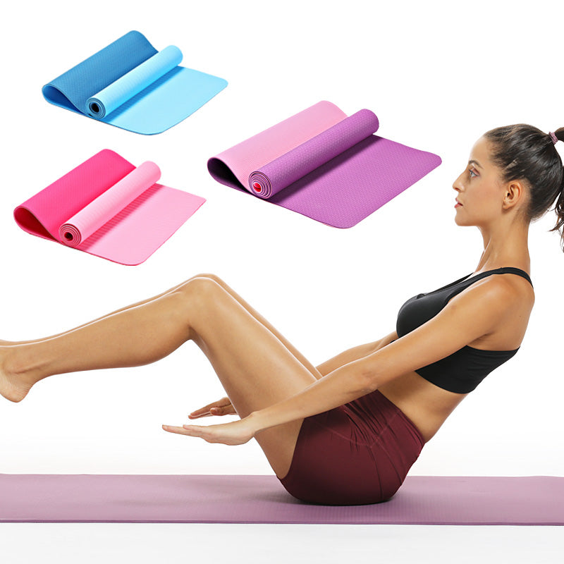 Eco-friendly TPE yoga mat's Thick Exercise Fitness Physio Pilates Gym Mats
