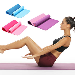VolaFit - TPE Non Slip Gym Exercise Pilates Yoga Mat - 6mm Thick - Blue Default Title