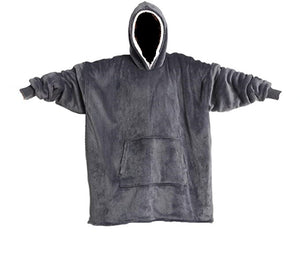 Volamor - Winter Fleece Blanket Hoodie One Size Fits All Grey