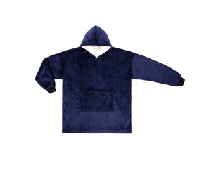 Volamor - Winter Fleece Blanket Hoodie One Size Fits All Blue