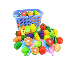 TugoPlay - Grocery Basket Fruit and Vegetable Pretend Play Set for Kids Default Title