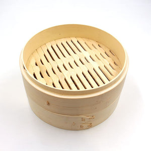 Pruchef - Large 2-Tier Bamboo Steamer Basket for Dumpling Dim Sum - 25cm Default Title