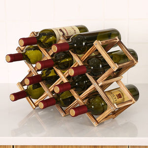 Bar Visor - Wooden Wine Rack Stand to Display Up to 10 Bottles Default Title