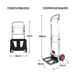 Herqona - Extendable and Foldable Trolley 100KG Capacity 108cm Length Default Title