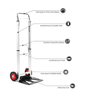 Herqona - Extendable and Foldable Trolley 100KG Capacity 108cm Length Default Title