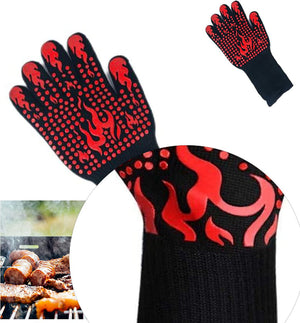 Pruchef - Heat Resistant Braai Cooking Silicone Gloves for Extreme Heat Default Title