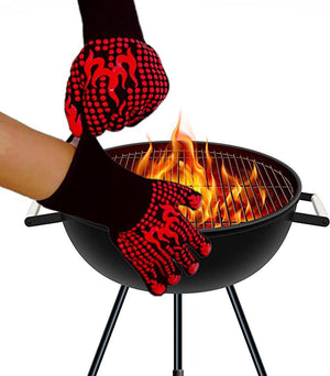 Pruchef - Heat Resistant Braai Cooking Silicone Gloves for Extreme Heat Default Title