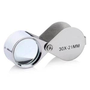SuaTools - Jewelry Loupe Folding Magnifying Glass w/ Case 30x Magnification Default Title