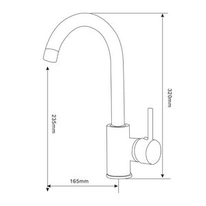 Herqona - Kitchen Single Temperature Faucet Tap and Hosepipe - Matte Black Default Title