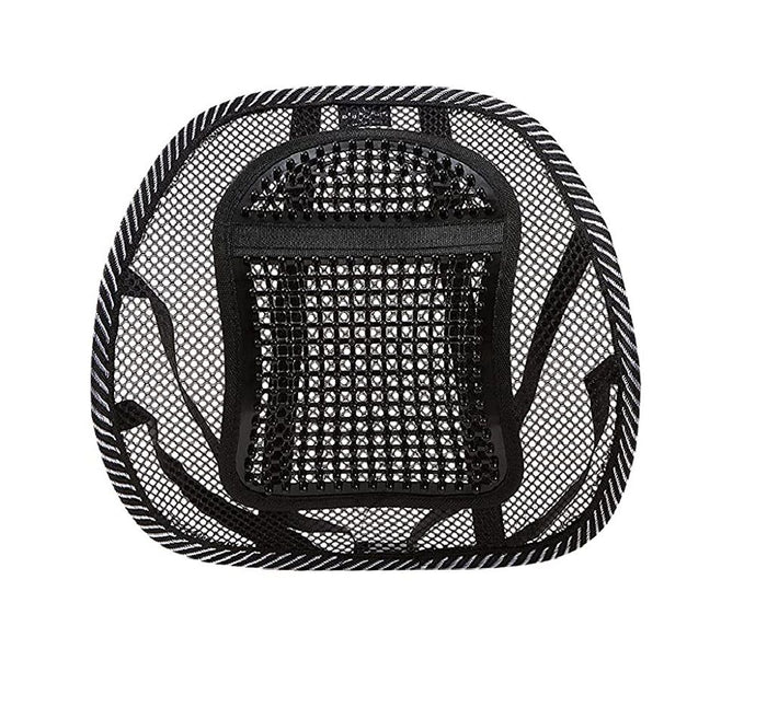 Herqona - Breathable Mesh Lumbar Back Support Cushion with Massage Beads