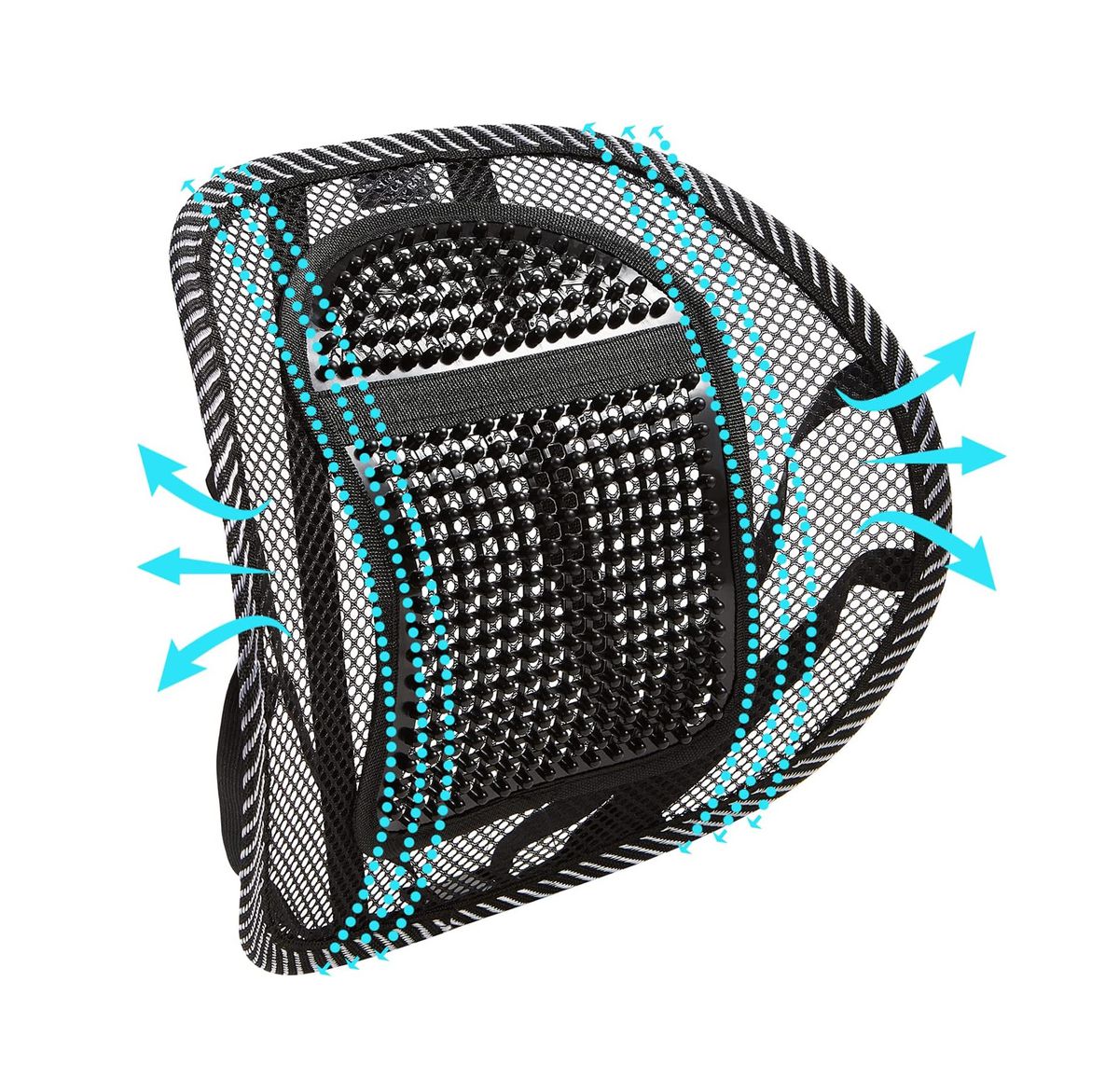Herqona Breathable Mesh Lumbar Back Support Cushion With Massage Bea herqona-breathable-mesh-lumbar-back-support-cushion-with-massage-bea