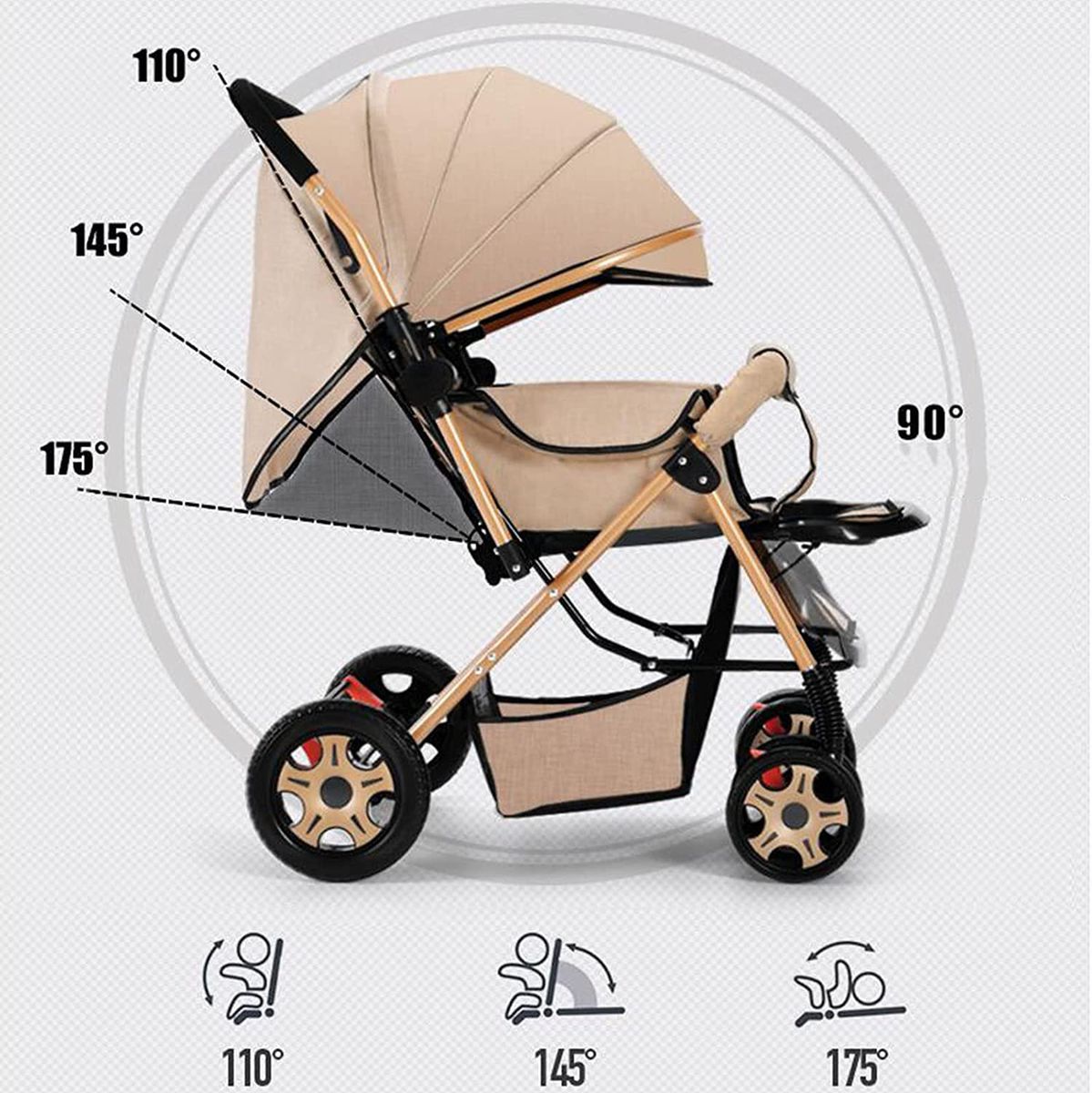 Folding baby carriage clearance