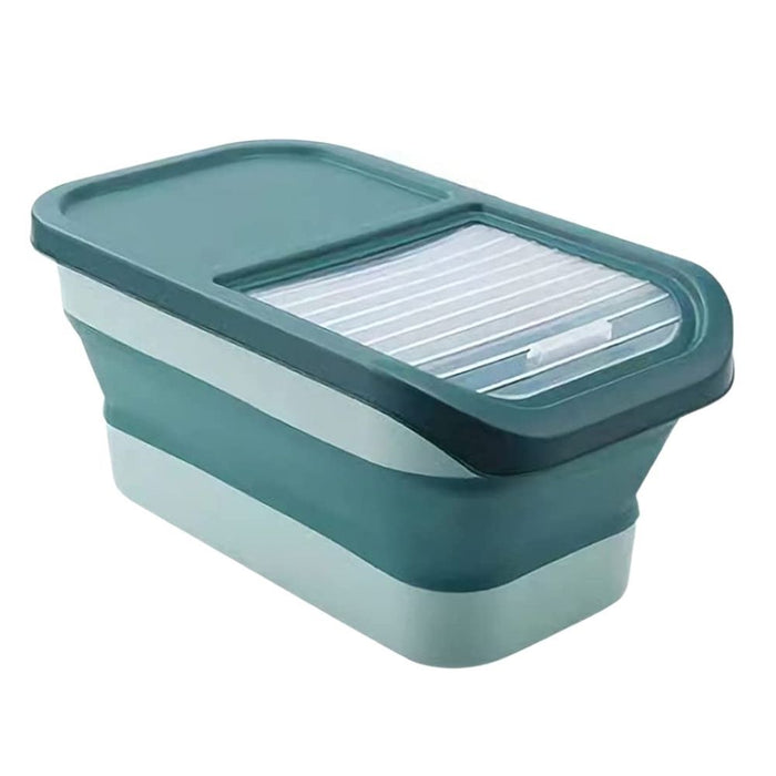 WigWagga - Portable Collapsible Pet Food Container - Blue/Green