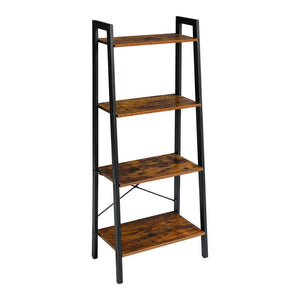 Volamor - Metal and Wood 4 Tier Industrial Bookcase Plant Stand Bookshelf Default Title