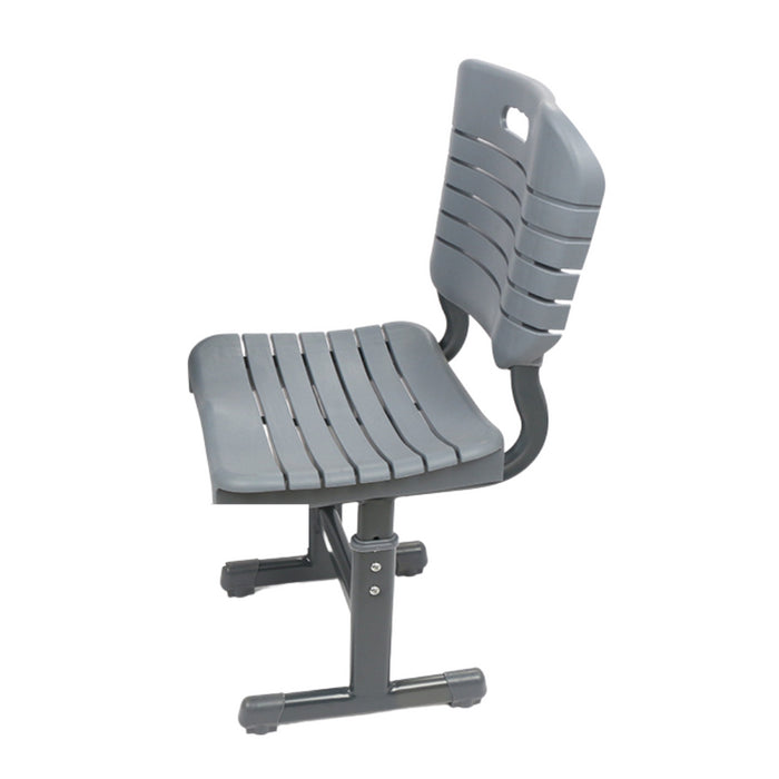 Nerdy Admin - Adjustable Slatted Back Student Study Chair for Kids - Grey