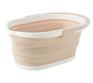 Pract Pack - Foldable Collapsible Basin Bucket for Indoors & Outdoors - 12L Peach