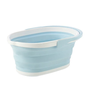 Pract Pack - Foldable Collapsible Basin Bucket for Indoors & Outdoors - 12L Light Blue