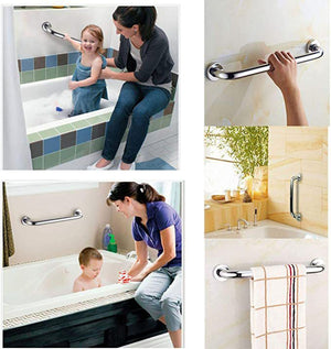 Herqona - Stainless Steel Bathroom Shower Grab Bar Hand Rail Set - 80cm Default Title
