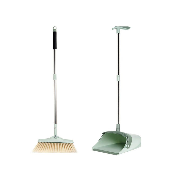 Pract Pack - Standing Long Handle Broom and Dustpan Combo Set