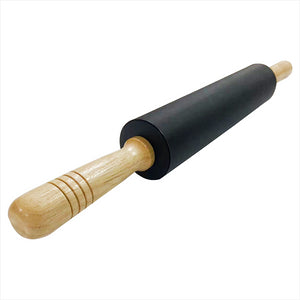 Pruchef - Nonstick Silicone Rolling Pin with Wooden Handle - Black Default Title