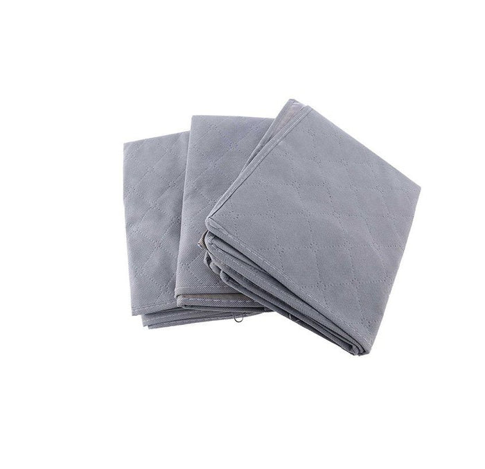 Pract Pack - 3 Pieces Large Capacity Heavy Duty Clothes Storage Bags - Grey