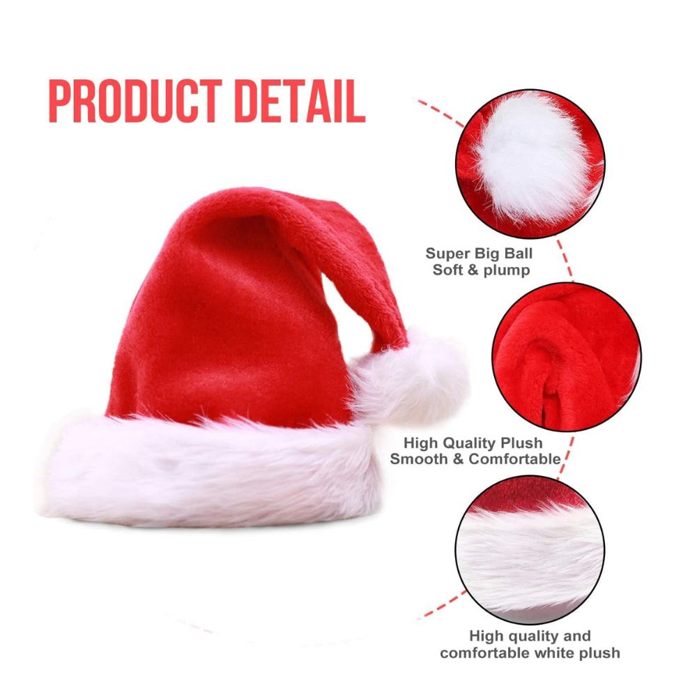 Big fluffy santa hat deals