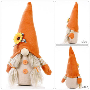 Melika Brands - Autumn Gnome Sunflower Faceless Doll- Orange Default Title