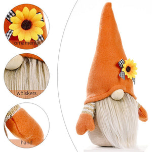 Melika Brands - Autumn Gnome Sunflower Faceless Doll- Orange Default Title