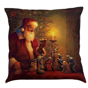 Melika Brands -2pcs Christmas Santa Pillowcases Decorative Cushion Cover - Red Default Title