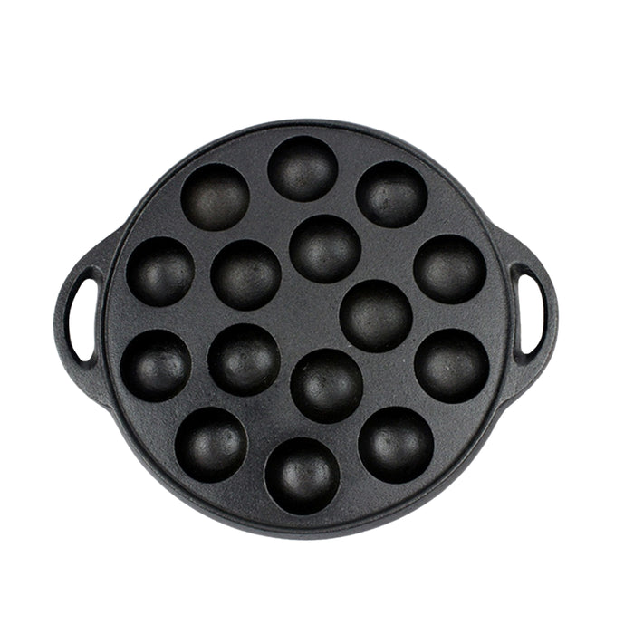 Purchef - Cast Iron Takoyaki Maker Balls Pan 18cm - Black