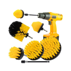 Melika Brands - 6Pcs Drill Brush Set All Purpose Power Scrubber Cleaning Kit- Yellow Default Title