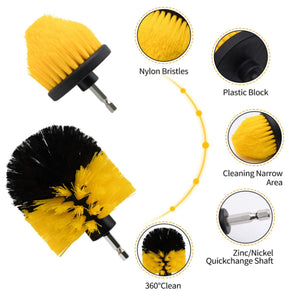 Melika Brands - 6Pcs Drill Brush Set All Purpose Power Scrubber Cleaning Kit- Yellow Default Title