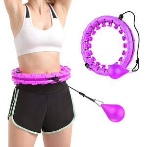 VolaFit - Smart Weighted Hoola Hoop with Gravity Ball for Exercise - Purple Colour