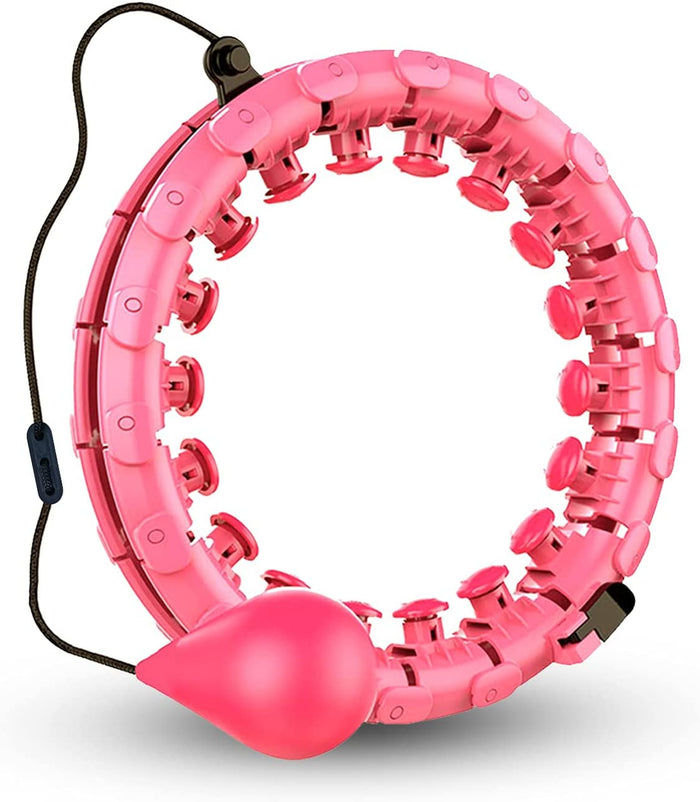 VolaFit - Smart Weighted Hoola Hoop with Gravity Ball for Exercise - Pink Colour