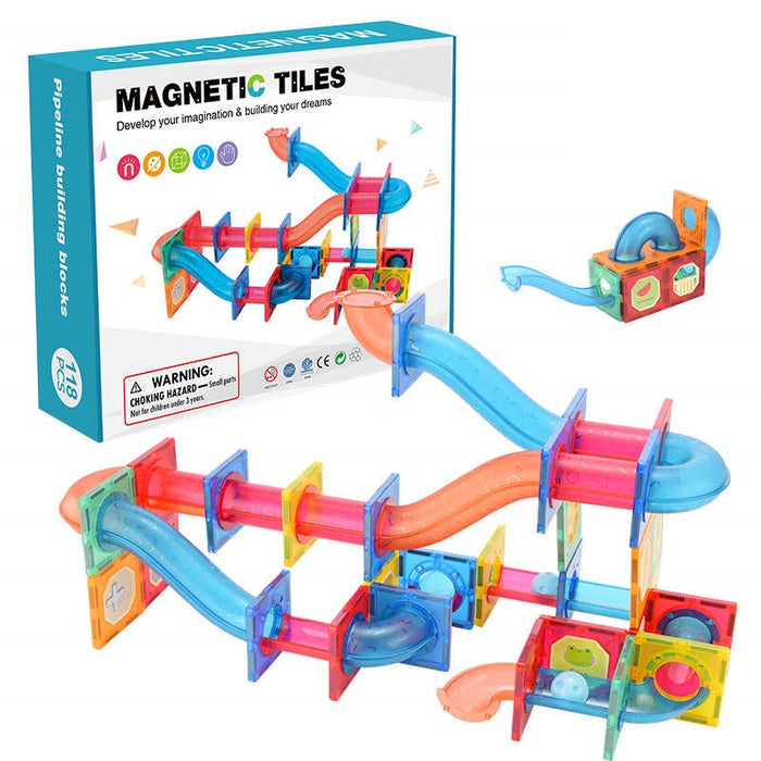Toto Bubs - Magnetic Building Block Tiles for Education and Fun - 118 Piece