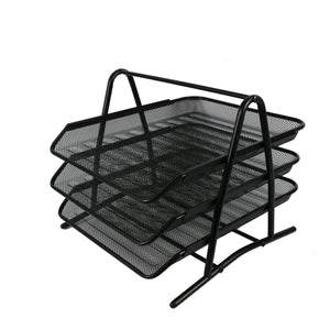 Nerdy Admin - Wire Mesh Document Letter Tray for Office Desk - 3 Tier